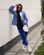 ست کوک دوزی و شلوار پلیسه