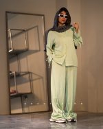 ست شومیز شلوار گره ای سوپر بگ