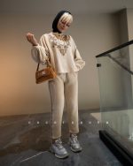 ست  شومیز شلوار گلدوزی زارا - تصویر 4