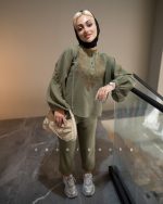 ست  شومیز شلوار گلدوزی زارا - تصویر 6