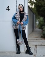ست کت . کیف ترکیبی جین و تدی