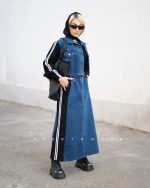 سک کت دامن جین اسپرت ترک - تصویر 3