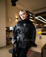 کت چرم ، آستین فانوسی ترک - تصویر 3