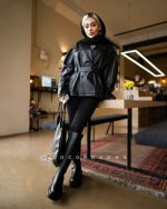 کت چرم ، آستین فانوسی ترک - تصویر 4