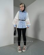 شومیز آستین گیپور - تصویر 3