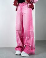 شلوار فول بگ pink - تصویر 2