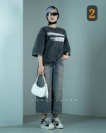 ست تیشرت سنگشور و شلوار واید - تصویر 2