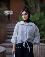 شومیز گره ای راه راه - تصویر 6